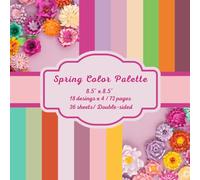 Spring Colors Scrapbooking Paper Pad for DIY projects, Handmade Cards, Origami Art, 72 pages, 18 designs x 4, double Sided, 8.5 x 8.5 inch,: ... crafts, hobbies, and paper crafting projects