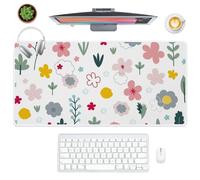 Spring Colourful Floral Desk Pad Large Mouse Mat Gaming with Non-Slip Rubber Base Smooth Face Gaming Mouse Pad XXL 80X30 CM Mousemat Office Desk Decor Home Office Gifts Mousepad XXL for School Home