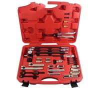 Spring Compressor Tool Kit Style Valve Spring Compressor Engine Cylinder Head Remover Installer With A Plier Fit For Mercedes Fit For BMW Valve Spring Compressors(Red)