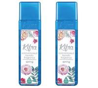 Spring Concentrated Laundry Fragrance 200ml 80 Washing Cycles - Long Lasting Perfume Fabric Conditioner Highly-Concentrated Formula Soft & Refreshed Compartment - Pack of 2