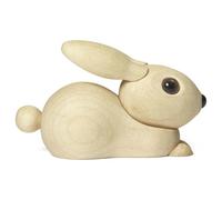 Spring Copenhagen - Bell Baby Rabbit Wooden Figurine 3.5 cm - Natural