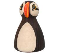 Spring Copenhagen - Puffy Wooden Figurine Puffin, 9 cm - Nature