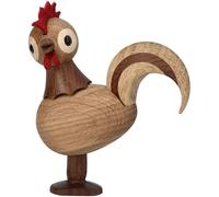 Spring Copenhagen - Rise Wooden Figurine Rooster, 10,5 cm - Nature