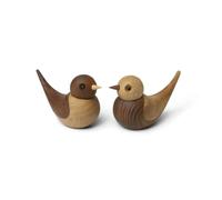 Spring Copenhagen Soulmates swallow decoration 2 pieces Oak-ash