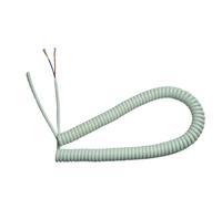 Spring Cord 3 Cores Hair Dryer Spiral Power Cord Telescopic White Spring Special Wall Mounted Cable for Hotel Bathroom Straight Length 3 Meters