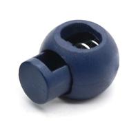 Spring Cord Lock Toggle Stopper Single Hole End Round Fastener Buttons Slider Adjustable Elastic Drawstring Rope Lock for Backpack Shoelace Sportswear Outdoor Gear (Navy Blue)