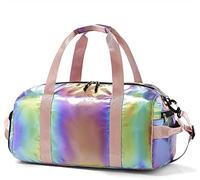 Spring Country Gym Duffel Bag Women Overnight Medium Lightweight Foldable Weekender Travel Luggage Sport Athletic Water-Proof Dry Wet Shoe Compartment for Girls Kids