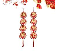 Spring Couplets Wall Decor - Lunar New Year Adhesive Flannel Stickers, 3D Artwork, Easy-to-Use Removable Design, Traditional Modern Festival Decoration | Perfect Indoor Living Room Entryway Study Home