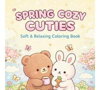 Spring Cozy Cuties: Soft & Relaxing Coloring Book