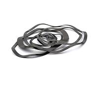 Spring Crinkle Washers 65Mn Manganese Just Three Wave Black Gasket Spring Gasket Elastic Washers 0.25/0.3/0.4/0.5/0.6，50PCS(M3 x 6 x 0.25)