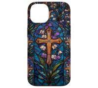 Spring Cross Lily of the Valley Easter Christian Blue Case for iPhone 14