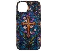 Spring Cross Lily of the Valley Easter Christian Blue Case for iPhone 14 Plus