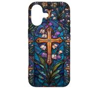 Spring Cross Lily of the Valley Easter Christian Blue Case for iPhone 17