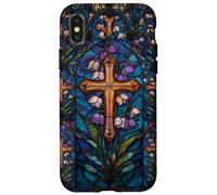Spring Cross Lily of the Valley Easter Christian Blue Case for iPhone X/XS