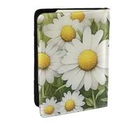 Spring Daisies and Flowers Printed Passport Holder,Travel Pu Leather Passport Cover Case Organiser for Men Women,6.5 Inch