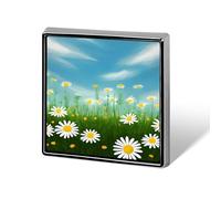 Spring Daisy Flowers Backpack Pin Cute Brooch Decoration Brooches for Women Mens Lapel Pins for Suits Fashion Button Badges for Hat Backpacks Purses Jackets Shirt Suit Lapels-Square