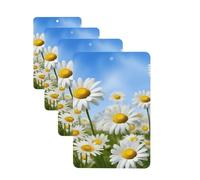 Spring Daisy Flowers Car Air Freshener Cards for Women Men 4 Pack Cute Car Accessories Long Lasting Scent Car Diffuser Hanging Auto Aromatherapy Tablets Car Fresheners Gifts