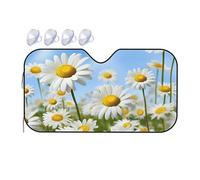 Spring Daisy Flowers Car Windshield Sun Shade Foldable Car Front Window Sunshade for Sun, Heat and UV Rays, Auto Sun Blocker Visor Protector for Cars, SUVs Small
