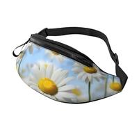 Spring Daisy Flowers Fanny Pack for Men Women, Waterproof Sports Waist Bag Fashion Belt Bag Crossbody Bags Hip Bum Bag with Adjustable Strap Large Sling Bag Purse for Travel Hiking