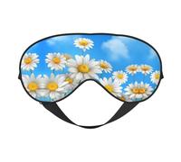 Spring Daisy Flowers Sleep Eye Mask Smooth Soft Adjustable Shading Blindfold Eye Mask for Rest Travel