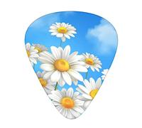 Spring Daisy Flowers Unique Guitar Picks With Clear Prints And Multiple Thicknesses