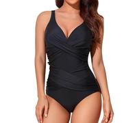 Spring Deals, One Piece Swimsuit for Women Cross Hollow Out Womens Swimwear Tummy Control Women's Swimming Costume Solid Color Rash Guard Beach Bathing Suits Sales