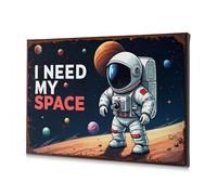 Spring Decor Astronaut On The Moon With Planets In Space. Canvas Decorative Picture Bathroom Pictures Wall Decor Living Room Decor Wal(20x30cm)