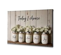 Spring Decor Choosing Faith, Hope, Love, Peace, And Joy Today Canvas Decorative Picture Wall Pictures For Living Room Bathroom Decor Wall(20x30cm)