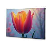 Spring Decor Radiant Tulip In The Morning Light Canvas Decorative Picture Living Room Decor Wall Bathroom Art Wall Decor(30x40cm)