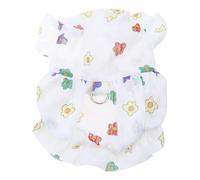 Spring Dog Girl Skirt With Flower Print Decorations Outdoor Walking Dog Dress Lightweight Clothes Girly Clothes For Dogs Spring Girl Floral Dress