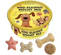 Spring Dog Treats 450g Monster Tub Spring Dog Biscuits Mix with Carob Bones, Strawberry Stars, Lamb & Mint and Cheese Mini Bones Dog-elicious Easter Treat Box
