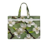Spring Dogwood Blossoms 10.6 * 15 Inch Handheld Bag 2 Zipper Pockets Generous Capacity for Files - Ideal for dy and TravelWork,Stu