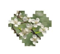 Spring Dogwood Blossoms Print Building Brick Block Puzzle Heart Shaped,Christmas Valentines Birthday Anniversary Presents