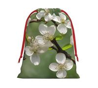 Spring Dogwood Blossoms Print Gift Reusable Drawstring Bag Holiday Party Decor Daily Storage Celebrations Pouch