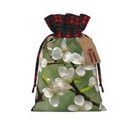 Spring Dogwood Blossoms Print Reusable Gift Decor Bags Festive Drawstring Pouches Anniversaries Wedding Favors