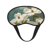 Spring Dogwood Blossoms Sleep Mask for Side Sleeper Soft Breathable Sleeping Eye Mask Blackout Silk Eye Sleep Shade Cover with Elastic Strap Night Blindfold for Women Men Travel Nap
