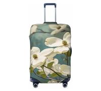 Spring Dogwood Blossoms Travel Luggage Cover Elastic Washable Suitcase Cover Protector Fashion Stretch Baggage Covers Dustproof Suitcase Sleeve Fits 18-32 inch Luggage, Black, M