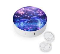 Spring Dolphin Cherries Flowers Contact Lens Case for Daily Travel