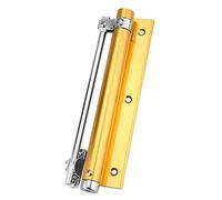 Spring Door Closer, Door Closer,Automatic Home Self Closing Hinge Single Spring Adjustable Silent 1pc(Gold)