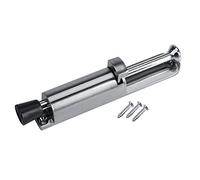 Spring Door Stopper, 6 inch Heavy Duty Zinc Alloy Kickdown Door Stop Soft Rubber Foot Spring Loaded Easily Step on Door Stopper Holder Silver (Sliver)