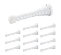 Spring Door Stops,Rubber Tip Bumper for Wall and Door Protection,Oil Rubbed Bronze,12-Pack - Heavy Duty Door Holder, Door Stopper Decorative Door Stop for Bottom of Door (White)
