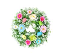 Spring Door Wreath,Artificial Eggs Flowers Spring Garland - 13.78inch Artificial Summer Wreaths Front Door | for Home Outdoor Porch Window Wall Holiday Wedding Party Valentines Festival Celebrations F