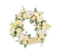 Spring Door Wreath LED Decor | Artificial Colourful Flower Wreath with LED Lights, Festive Indoor Outdoor Decoration for Home, Holiday, Wedding, Party, Window, and Seasonal Festival