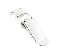 Spring Draw Latch, Spring Loaded Toggle Latch Hasps 4 pcs Stainless Steel Tension Clasp Silver 27x63mm(Silver 1)