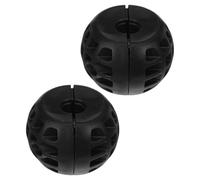 Spring Driven Hose Reel Stop Ball Split Design 12mm Black Rubber 2pcs