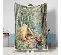 Spring Duck Blanket 40 * 50 Inch, Barbecue Grill Tent Fluffy Fuzzy Flannel Throw Blankets for Couch Sofa Travel, Animal Home Bed Decoration