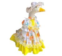 Spring Duck Costume, White Big Geese Dress, Colorful Lawn Geese Clothing, Weatherproof Terrace Art, Animal Costume for Easter Celebration