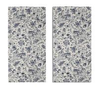 Spring Easter Floral Hand Towels for Bathroom Set of 2 Blue Cream White Bunny Rabbit Butterfly Botanical Holiday Decorative Handtowels Soft Absorbent Bath Towel for Home Guest Room Hotel Gym Spa