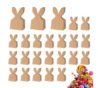 Spring Easter Treat Bags - 24 Pieces Bunny Ear Goodie Bag, Cute Party Favor Container, Decorative Snack Holder | Chocolate Cookie Dessert Toy Uses