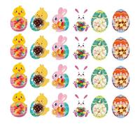 Spring Egg Candy Cards, Multi Use Party Favor Pouch, Set with Colourful Easter Designs, Classroom Reward Treat Holders 15cm, Bunny and Chick Illustration, Seasonal School Activity Pack for Kids